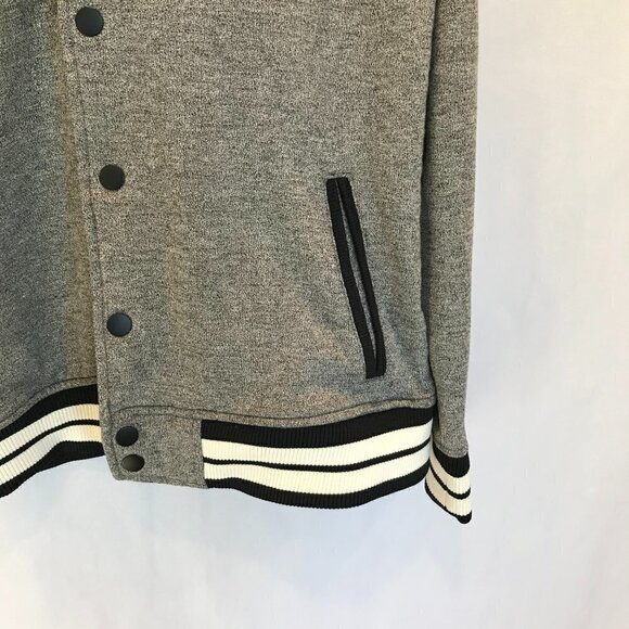 Brooklyn Cloth Mfg Co Trademark Varsity Jacket Women's Sz Small Snap Front Gray - Picture 3 of 7